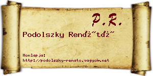 Podolszky Renátó névjegykártya