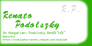 renato podolszky business card